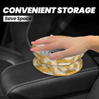 Vintage Groovy Flowers Car Trash Can Small Portable Car Garbage Bag for Back Front Seat RV's Camping Accessories
