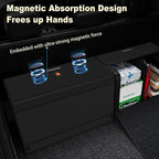 Car Trunk Organizer for SUV,Car Organizers and Storage with Collapsible Storage, Magnetic Lid Large Capacity for SUV, Truck, MPV (Carbon Black, L-21.5×13×12.5 IN)