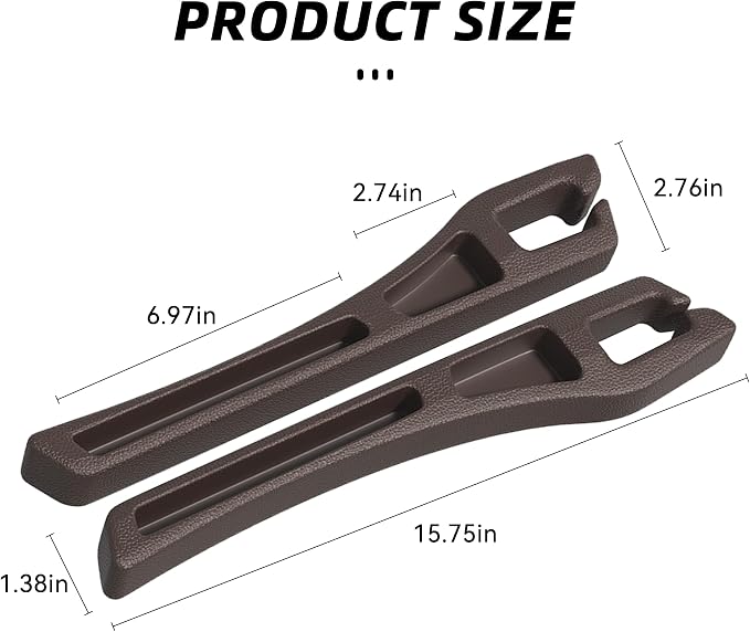 2PCS Car Seat Gap Filler Organizer,Multifunctional Car Gap Filler Organizer Storages Function ,Universal Console Catcher Between Seats Cars Interior Accessories (Brown)