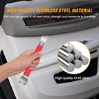 11PCS Trim Removal Tool Kit, Metal & Nylon Pry Tools Set for Car Door Panel, Dashboard, Audio, Clips, Fastener Remover w/Storage Box – Red