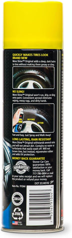 91044-3PK Original More Shine Tire Shine Spray – Tire Dressing Restores Deep Matte Black Finish with Long-Lasting Rain-Resistant Protection, Dry-to-Touch – 12 oz (Pack of 3)