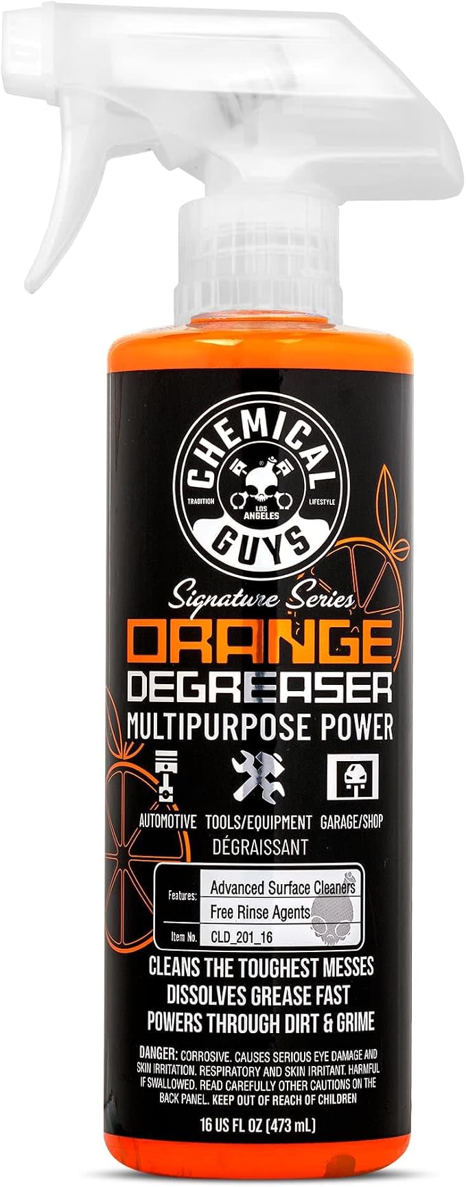 Signature Series Orange Degreaser Spray - Heavy Duty All Purpose Cleaner for Engines, Tires, Undercarriages, Tools and More, Professional Strength, Breaks Down Grease, Oil & Grime, 16 oz