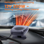 Car Heater,200W Portable Fast Heating Auto Car Heater Defroster Windshield Defogger Automobile Windscreen Heater Plug in Cigarette Lighter 360 Degree Rotary