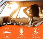 Car Seat Cushion with 1.2inch Comfort Memory Foam, Seat Cushion for Car and Office Chair (Brown)