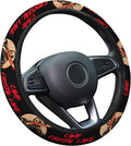 Hockey Mask Horror Steering Wheel Cover, Non Slip Polyester Car Wheel Protector for Car SUV Truck, Universal 15 Inch