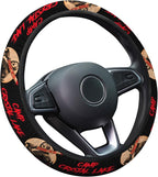 Hockey Mask Horror Steering Wheel Cover, Non Slip Polyester Car Wheel Protector for Car SUV Truck, Universal 15 Inch