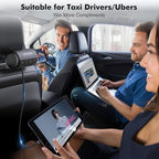 Multi Car Retractable Backseat 4 in 1 Car Charging Station Box Compatible with All Phones | iPhone | Samsung | Uber Taxi Lyft Turo Ride Share Customer Charging Dock Attach to Headrest