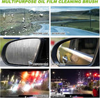 2PCS Upgrade Automotive Oil Film Cleaning Brush, Reusable Oil Film Cleaning Brush, Glass Coating Brush for Windshield, Remove & Prevent Rain and Fog Cleaning Glass Brush