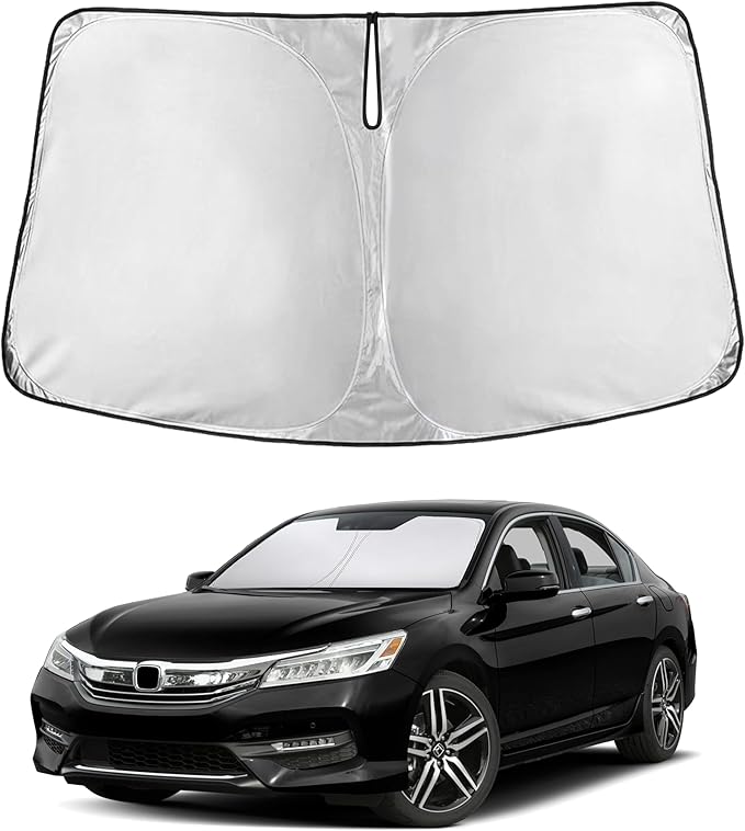 Windshield Sunshade Compatible for Honda Accord 2013-2015 2016 2017, Sun Visor for Front Windshield & Window Sun Shade Cover, UV Heat Blocker & Protector, Car Accessories