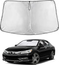 Windshield Sunshade Compatible for Honda Accord 2013-2015 2016 2017, Sun Visor for Front Windshield & Window Sun Shade Cover, UV Heat Blocker & Protector, Car Accessories
