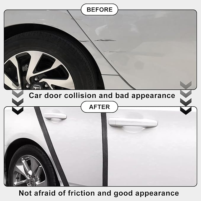 Universal Car Door Edge Guard, 2In x 33Ft Door Sill Protector, Automotive Anti-Collision Strip for Car Door Edge/Front and Rear Bumper/Door Sill Protector, Fits for Most Car, Black