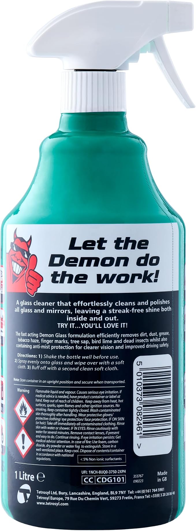 Demon Glass 34 fl Oz (1L) - Active Glass Cleaner