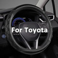 Steering Wheel Cover for Toyota Tacoma,4Runner,Tundra,Sequoia, Large Size - Black