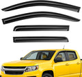 Extra Durable Window Deflectors Tape-On Window Visors Rain Guards Fit for Chevrolet (Chevy) Colorado 2015-2022 Crew Cab, Sun Visors, Wind Vent for Shades, Exterior Car Accessories - 4 pcs. AG0886