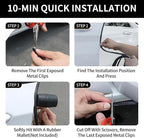 Car Door Edge Guards, 16Ft Rubber Seal Car Door Edge Trim, U Shape Door Edge Protector Guard, Aluminum Weather Proofing Automotive Door Edge Molding Protection for Most Car (Black, 16Ft)