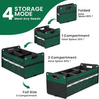 Car Trunk Organizer, Car Storage Organizer, Collapsible Multi Compartment for Car, Suv, Sedan, Truck, 100L, Extra Larger (Green, 100L)