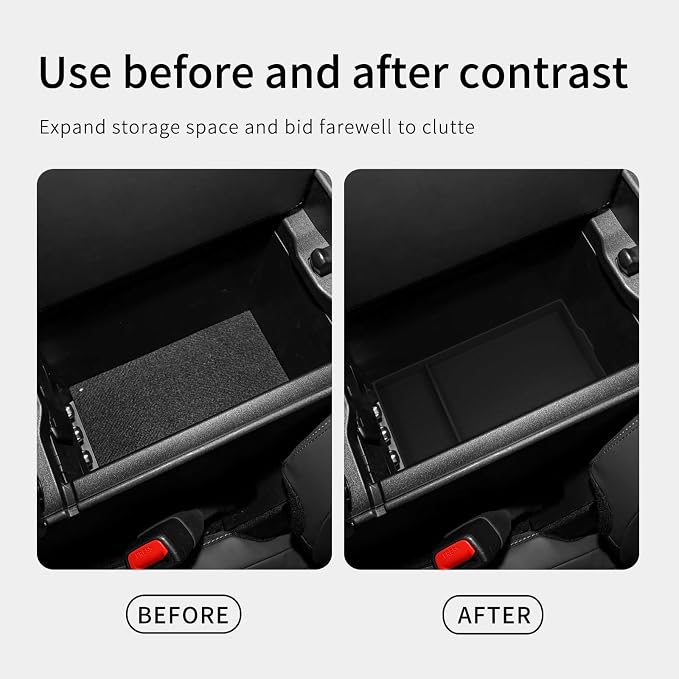 Center Console Bottom Organizer for Toyota RAV4 2026 Central Control Armrest Lower Storage Box Insert Tray Silicone Interior Auto Accessories Black