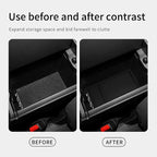 Center Console Bottom Organizer for Toyota RAV4 2026 Central Control Armrest Lower Storage Box Insert Tray Silicone Interior Auto Accessories Black