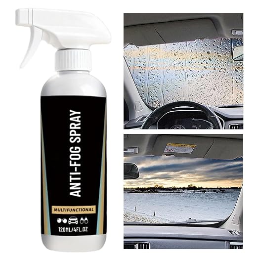 Car Fog Shield, Glass Clear Spray, Windshield Defogger with Fast Mist Removal, Auto Glass Care with Hydrophobic Coating, Car Care Solution, Spray for Driving Visibility Safety Protection Use