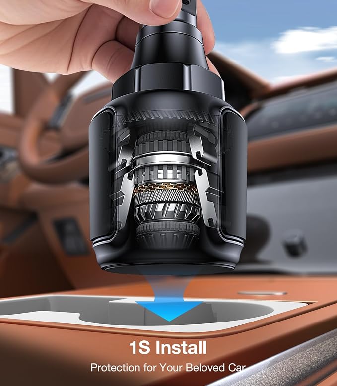 Cup Holder Phone Holder for Car Phone Holder Cup Holder Phone Mount【Ultra Stable & Never Shake】Phone Holders for Your Car Cupholder Cell Phone Car Mount for iPhone 17 16 All 4"-7" Smartphones