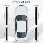 Car Door Threshold Protection, 4PCS Door Edge Step Dust Shield Cover, Door Width 23.6x2.36inch Car/SUV Universal Rubber Scratch Resistant Exterior Accessories (Black)