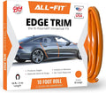 Car Door Edge Protector – Universal DIY Edge Trim to Prevent Scratches & Dings – Flexible Adhesive Molding Trim for Cars, Trucks & SUVs (10 Ft - Orange)