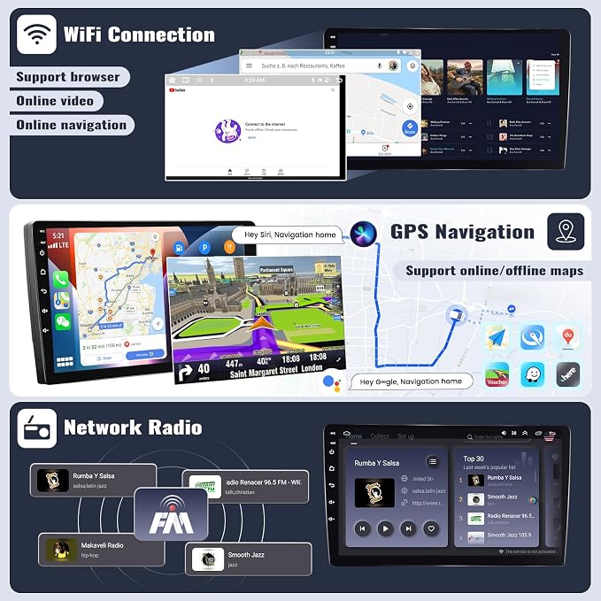 Android 13 6G+128G Car Stereo for Hyundai Elantra 2011 2012 2013 9 Inch Touch Screen Car Radio with CarPlay Android Auto Bluetooth Weather Forecast 59UI GPS Navigation WiFi Network Radio 32EQ