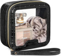 Clear Makeup Bag - TSA Approved Toiletry Bag for Carry-on & Checked Luggage, Water Resistant Car Storage Organizer with Reinforced Seams