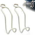 Purse Hooks for Car - 2 Pack Back Seat Storage Holder - Beige Leather/2L | Universal Car Headrest Hanger with Anti-Drop Lock Loop for Hat Bag Grocery Handbag Coat Must Have Stuff for Vehicle Truck SUV