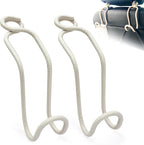 Purse Hooks for Car - 2 Pack Back Seat Storage Holder - Beige Leather/2L | Universal Car Headrest Hanger with Anti-Drop Lock Loop for Hat Bag Grocery Handbag Coat Must Have Stuff for Vehicle Truck SUV
