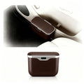 Car Trash Can with Lid - Leakproof Mini Garbage Bin for Door or Seatback,Premium ABS Auto Organizer,Space-Saving Car Garbage Can for Commuters,Families and Pet Owners,Fit for SUV,Sedan,Truck (Brown)