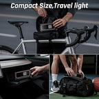 Cordless Tire Inflator Portable Air Compressor, Dual Power - 5400 mAh & 12V DC, Air Pump for Car Tires, Bike, Motorcycle, Bicycle, Electric Pump with LED Light & Digital Pressure Gauge