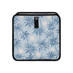 Car Trash Can Organizer Bin with Adjustable Strap for Back Front Seat Console Waterproof Leakproof Collapsible Portable 8.66 Inch Light Blue Palm Trees and Sun