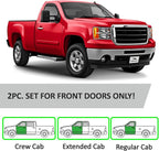 Voron Glass in-Channel Extra Durable Rain Guards for Trucks GMC Sierra 2500HD/3500HD 2007-2014 Regular Cab, Window Deflectors, Vent Window Visors, 2 Pieces - 210004v2