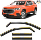 in-Channel Rain Guards Fit for Chevy Traverse 2018-2023 Window Rain Guard Extra Durable Window Deflectors Visor Window Vent Visors Vent Shades Exterior Car Accessories