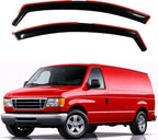 KPY Rain Guards Fit for 1992-2006 Ford E150 E250 E350 E450 E550 Super Duty, in-Channel Window Visors Vent Wind Deflectors 2PC, Truck Accessories for 1992-2006 Ford Econoline Vans
