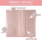 1Pack Car Registration and Insurance Holder,Car Document Holder for Cards License with Magnetic Shut,Vehicle Glove Box Car Organizer for Documents, Cards, License(Pink)