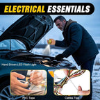 Car Emergency Kit with Jumper Cable, First Aid Kit Safety Assistance Tools for Travel Camping Outdoor Cars Truck SUV RV, Roadside Essentials with Flash Light