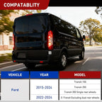 4 Pin Trailer Wiring Kit 56327 Vehicle Standard 4 Way Connector Custom for 2015 2016 2017 2018 2019 2020 2021 2022 2023 2024 Ford Transit-150, Transit-250, Transit-350, E-Transit Hitch