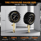 Tire Pressure Gauge,60 PSI Tire Gauges for Tire Pressure 2" Glowing Dial Air Pressure Gauge for Tires,Car Gifts Car Stuff for Men,Car Guys.