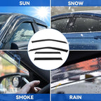 4pcs Front+Rear Smoke Tint Sun/Rain Guard Outside Mount Tape-On Vent Window Visors Compatible with 09-13 Forester