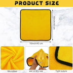 40 Pcs Yellow Microfiber Towels: 16"x16" Microfiber Drying Towels Bulk Micro Fiber Car Cleaning Cloth for Cars Drying Washing Polishing Cleaning Household Supplies