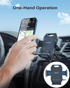 Sturdy CD Slot Phone Mount with One Hand Operation Design, Hands-Free Car Phone Holder Universally Compatible with All iPhone & Android Cell Phones, for Smartphone Mobile