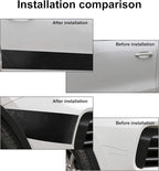 Car Door Edge Guards Carbon Fiber, 5D Gloss Black Vinyl Automotive Entry Sill Protector Wrap Film, Universal Self-Adhesive Auto Door Trim Strips Anti-Collision (33Ft x 2In)