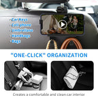Upgraded Car Headrest Hidden Hook 2 in 1 Car Seat Hooks with Phone Holder for Purse, Hangers Vehicle Organizer ，Durable Hanger Storage Holder Organizer