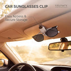 10 Pieces Auto Car Vehicle Sun Visor Clip Holder for Sunglasses Glasses Holder Hanger Eyeglasses Mount Ticket Card Clip Car Accessories(Gray)