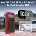 Tire Inflator Portable Air Compressor,12V Car Battery Jump Starter,5X Faster Air Pump For Car Tire with Digital Tire Pressure Gauge&LED Light&Auto Shut-Off,Cordless Pump for Car,Motor,Bicycle,ball