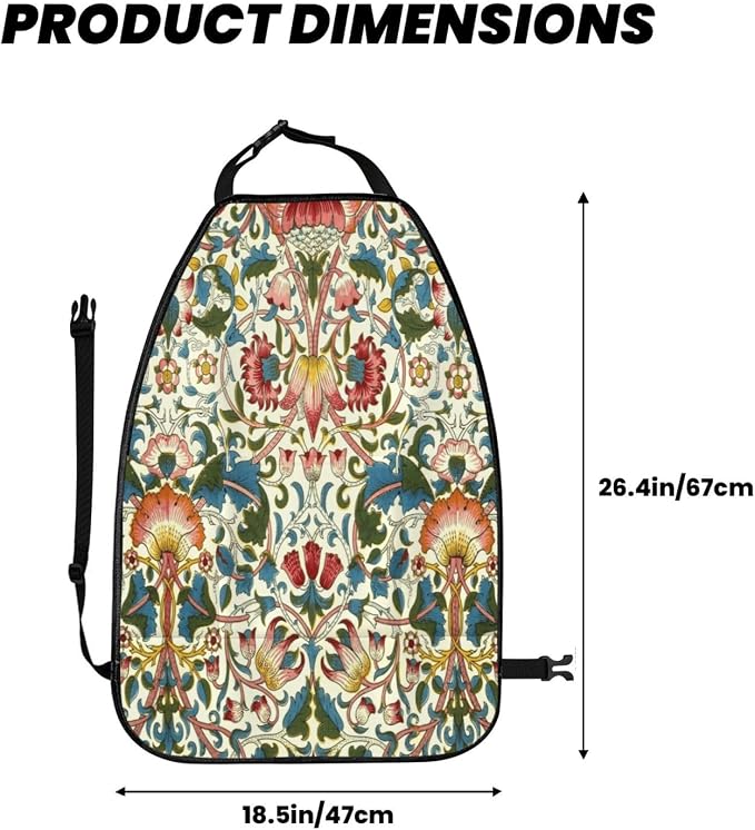 William Morris Lodden Car Seat Back Kick Protectors Kick Mats With Storage Pockets For Vehicles To Protect From Dirt Mud Scratches 2 Pack