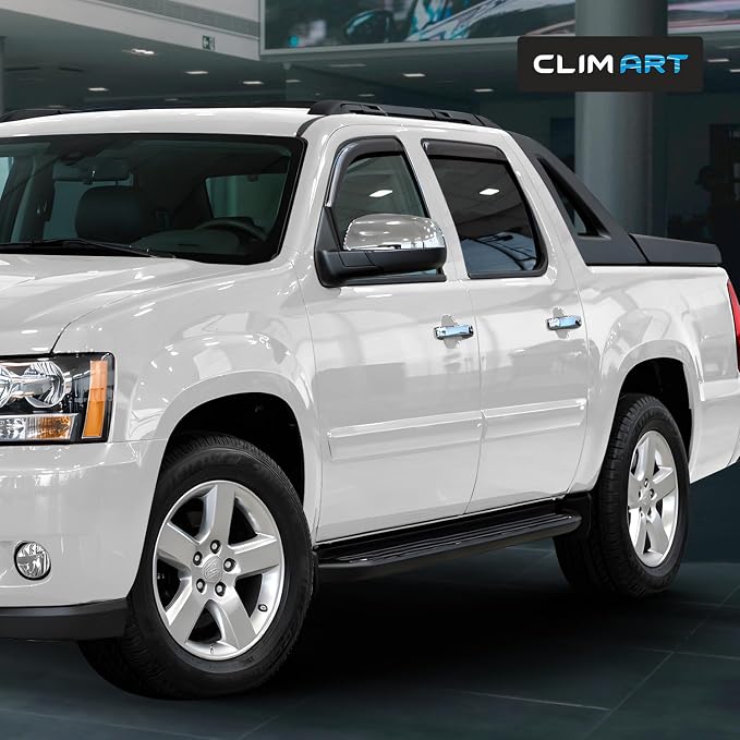 in-Channel Incredibly Durable Rain Guards for Chevrolet (Chevy) Avalanche 2007-2013, Original Window Deflectors, Vent Window Visors, Vent Deflector, 4 pcs. - 607179