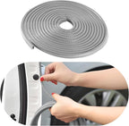 Car Door Edge Guards, 16Ft Rubber Seal Car Door Edge Trim, U Shape Door Edge Protector Guard, Aluminum Weather Proofing Automotive Door Edge Molding Protection for Most Car (Gray, 16Ft)